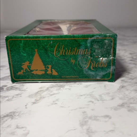 Elegant Red Glass Holiday Ornaments Set of 6 - Picture 5 of 9